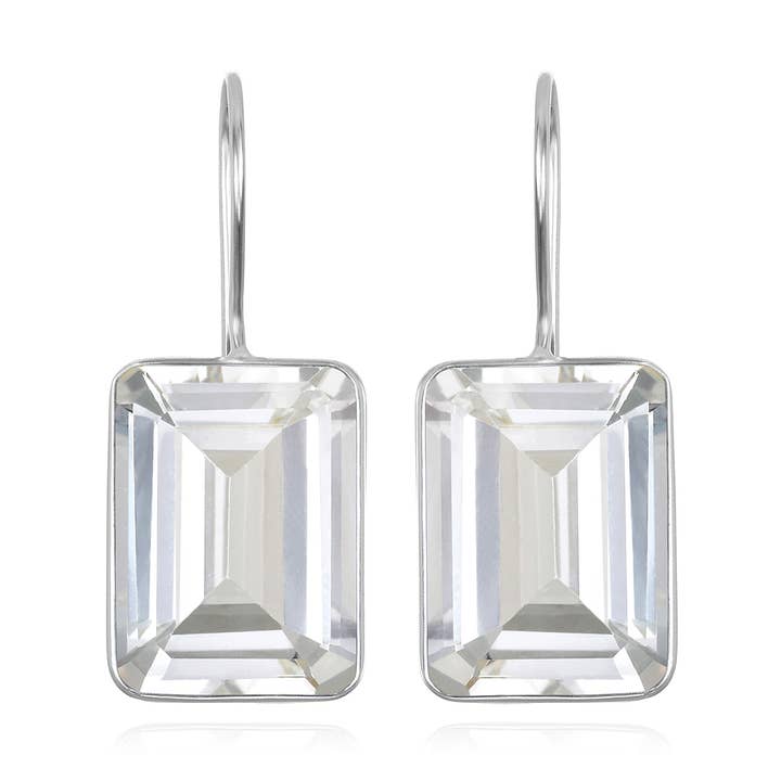 Emerald Cut Valencia-Crystal Silver for wholesale by Amelia Rose Jewelry
