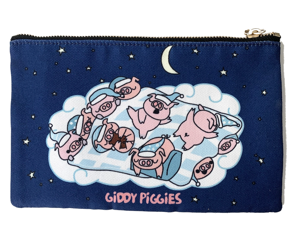Giddy Piggies - Wholesale Pouch - Women's - Giddy Piggies Bedtime Zipper Pouches1
