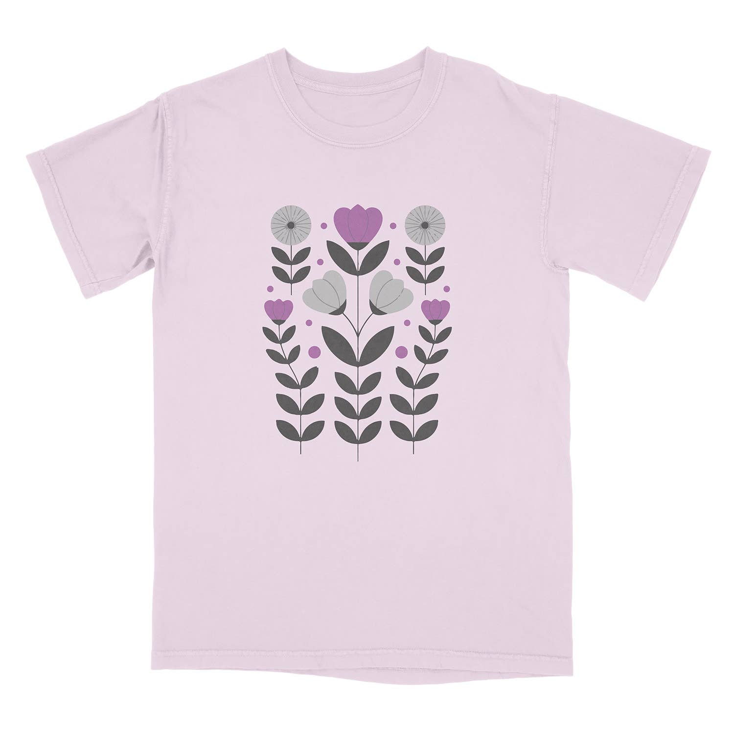 Lucky Luna Apparel - Wholesale T-Shirt (Graphic) - Women's - Subtle Asexual Flowers Comfort Colors Shirt9