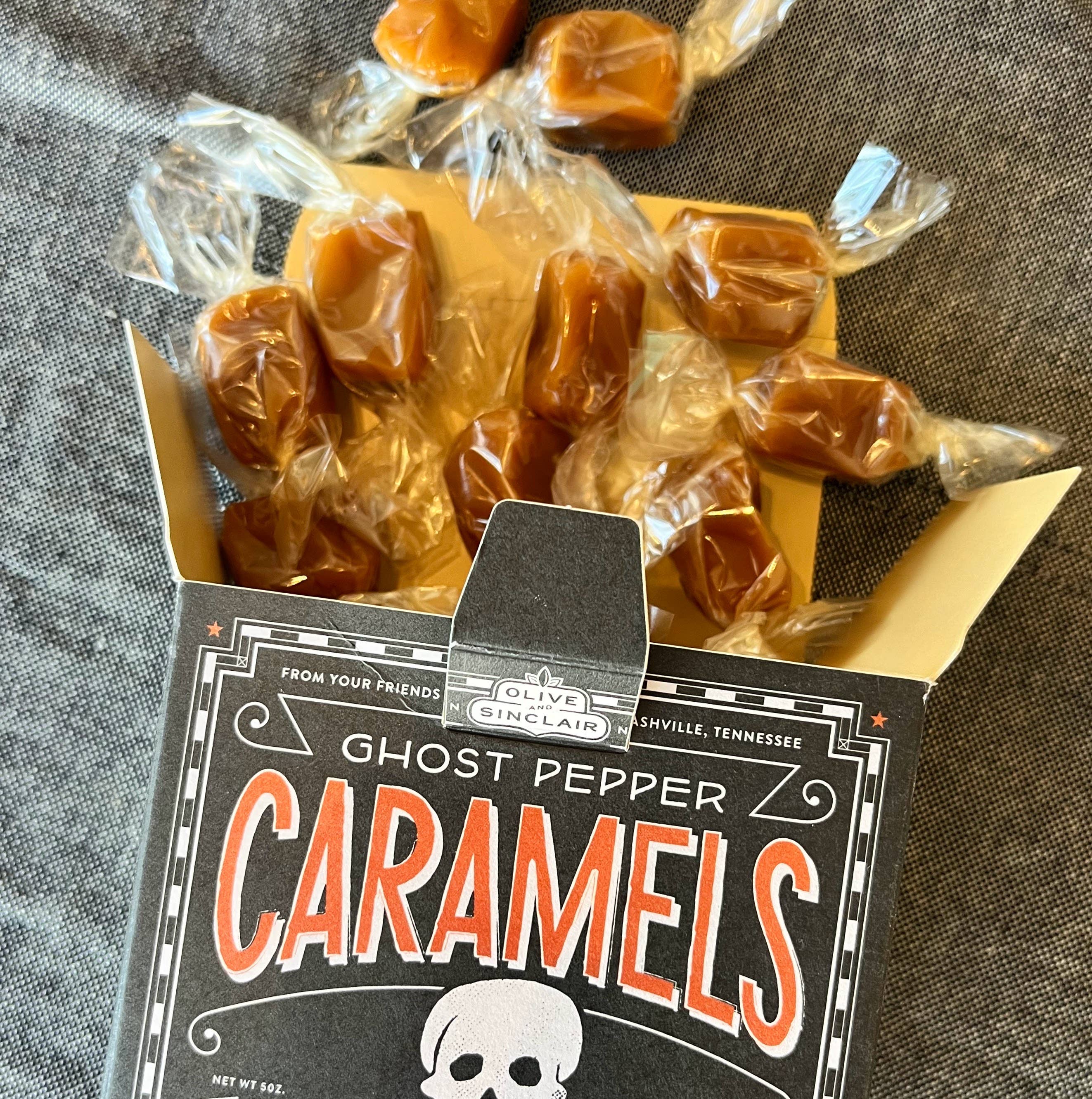 Olive & Sinclair Chocolate – wholesale Caramel – Ghost Pepper Caramel3