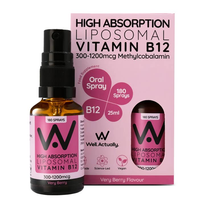 Vitamin B12 (1200mcg) Liposomal Spray Very Berry for wholesale by Well.Actually.