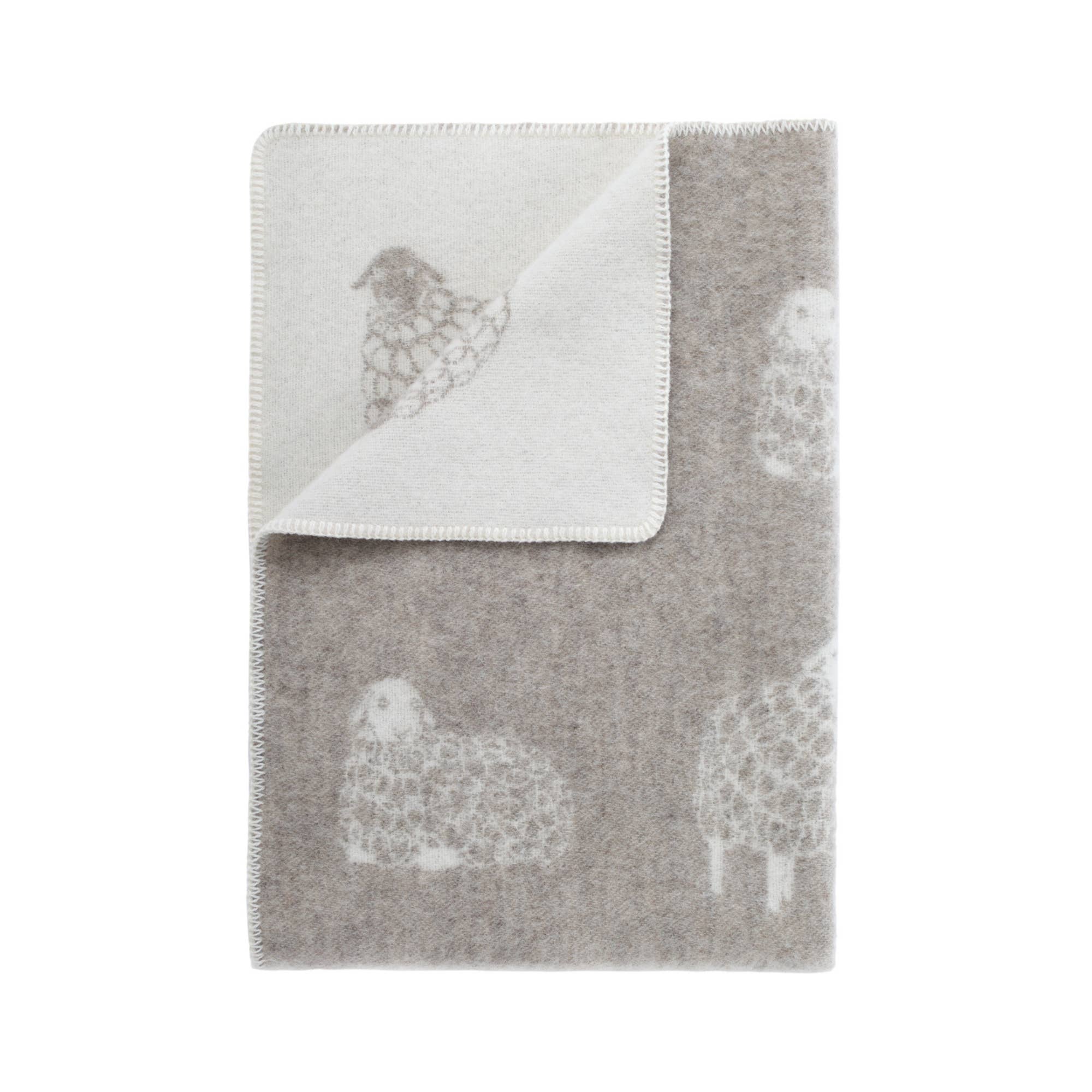 JJ Textile – wholesale Throw blanket – Sheep Mima Soft Brown Small Wool Blanket