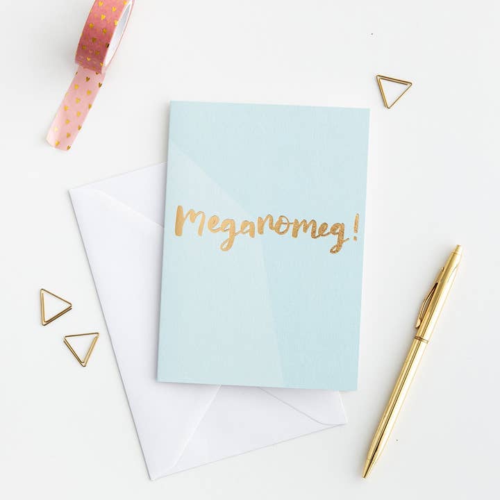 Meganomeg! Walesiskt guldfoliekort för wholesale av Draenog