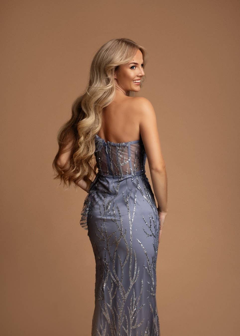 Eva & Lola - Epsilonn - Vendita all'ingrosso Abito da sera - Donna - HM2464 - Abito lungo da sera con paillettes9