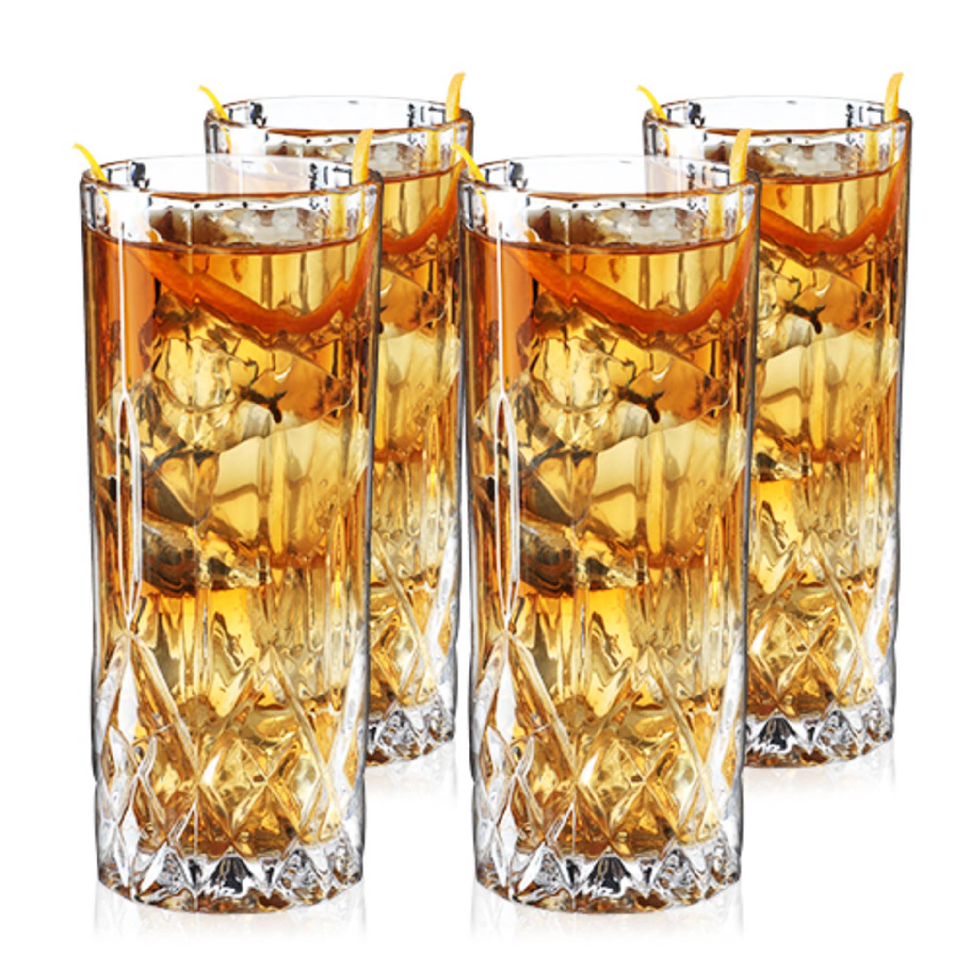 Viski - Vente Verres à cocktail/alcool - Ensemble de 4 verres highball en cristal de style vintage Admiral™0