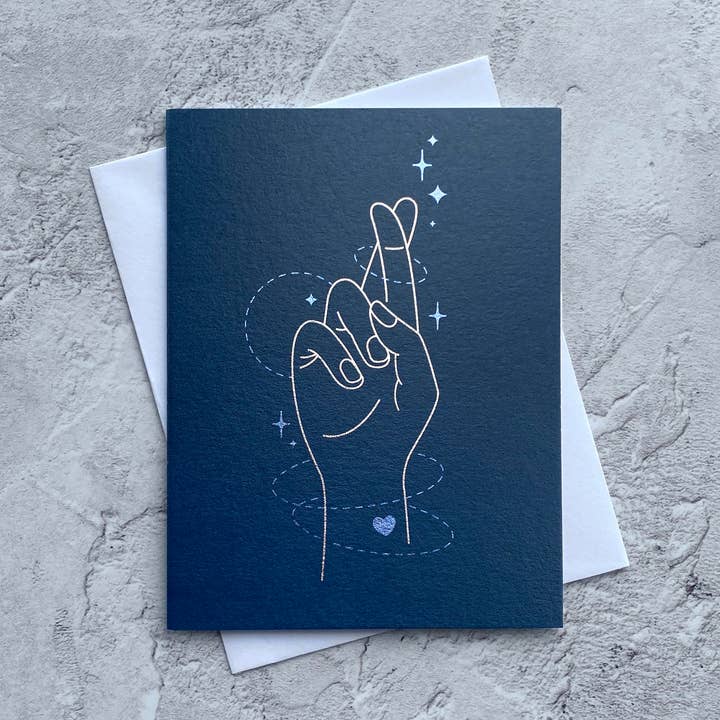 Good Luck (Fingers Crossed) - Mini Card for wholesale by Heyyy Ltd