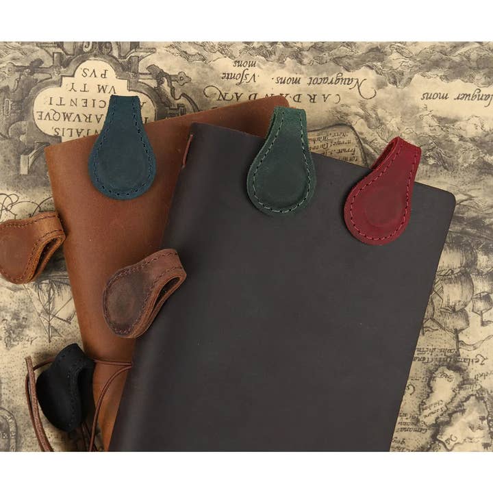 American Leather Goods - Vendita all'ingrosso Segnalibro - Segnalibro magnetico in pelle, segnalibro in pelle fatto a mano