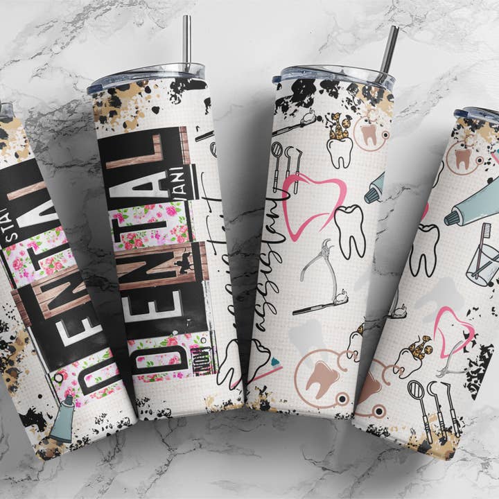 Dental Assistant 20oz Sublimation Tumbler for wholesale by Twisted T Creations