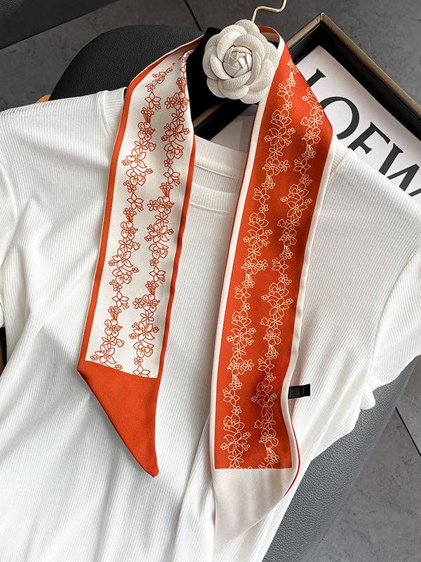 ShieldChic - Wholesale Scarf - Women's - Contrast Color Flower Print Scarf3