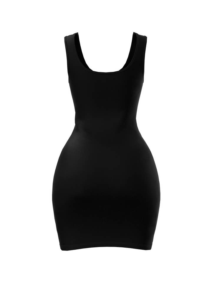 SKINWEAR – Großhandel Kleid – Damen – LOGO-MINIKLEID SCHWARZ