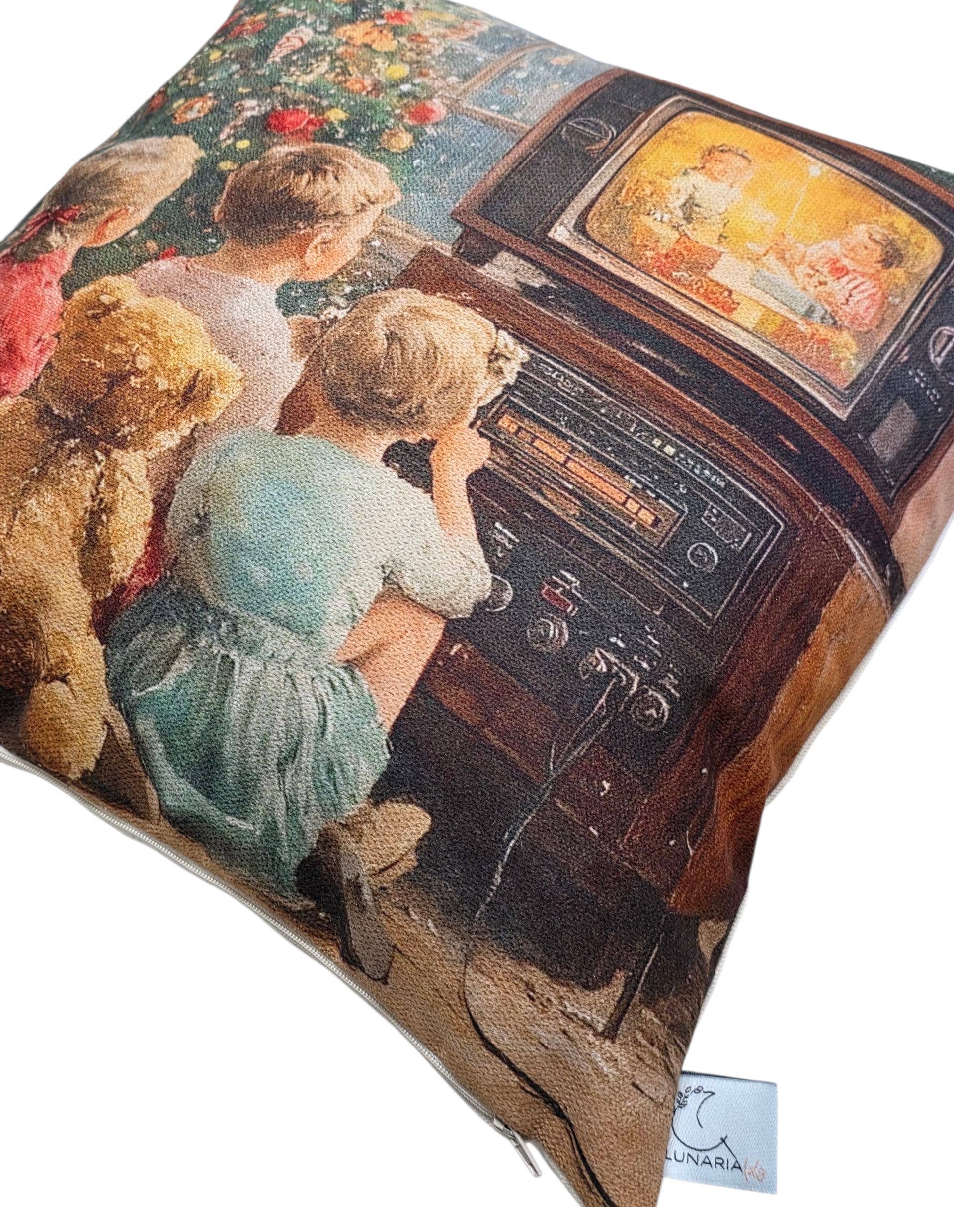 Lunaria Lab – wholesale Dekorativ kudde – Vintage Christmas Family kuddfodral14