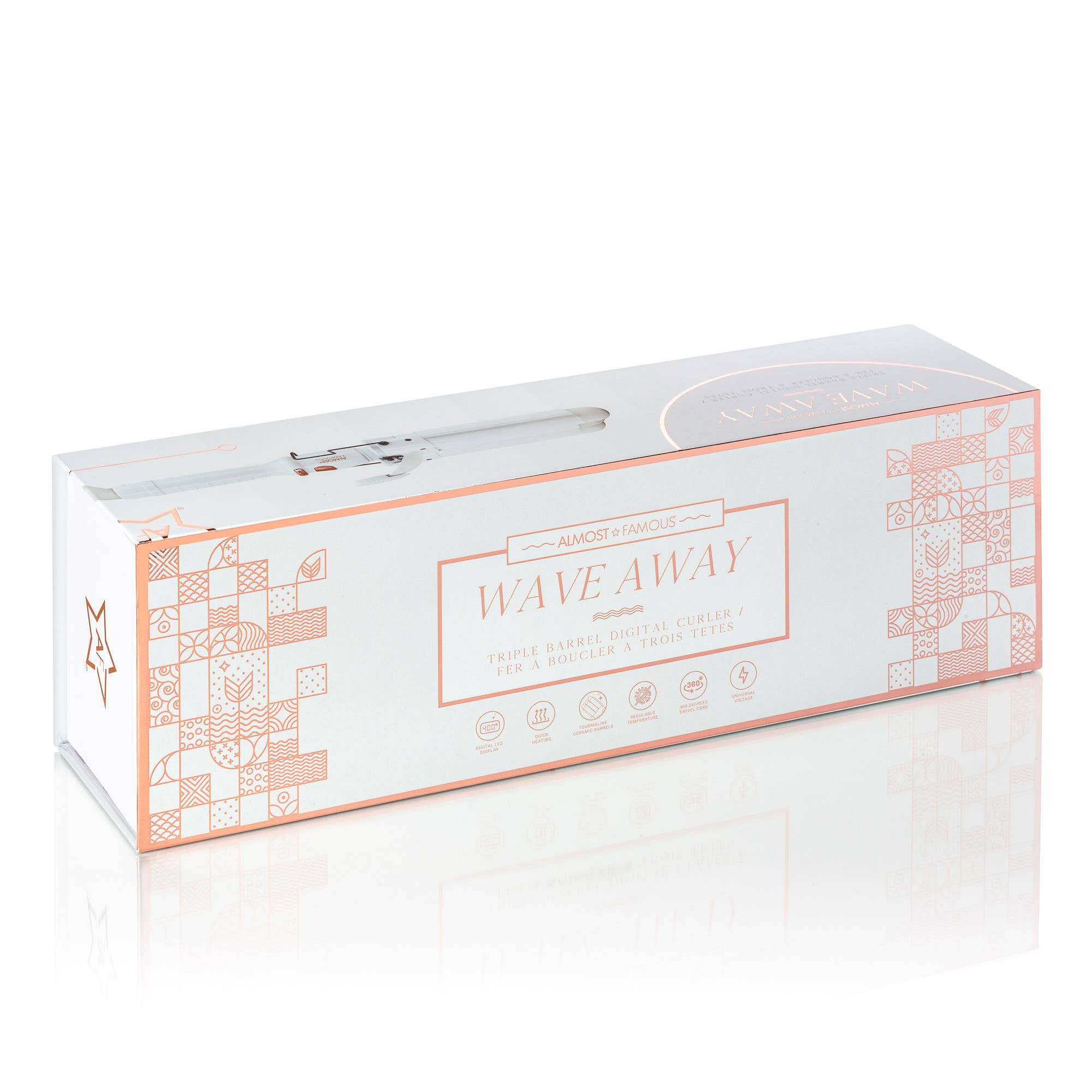 Hvid Triple Barrel Clip Curling System for engroshandel på Faire6