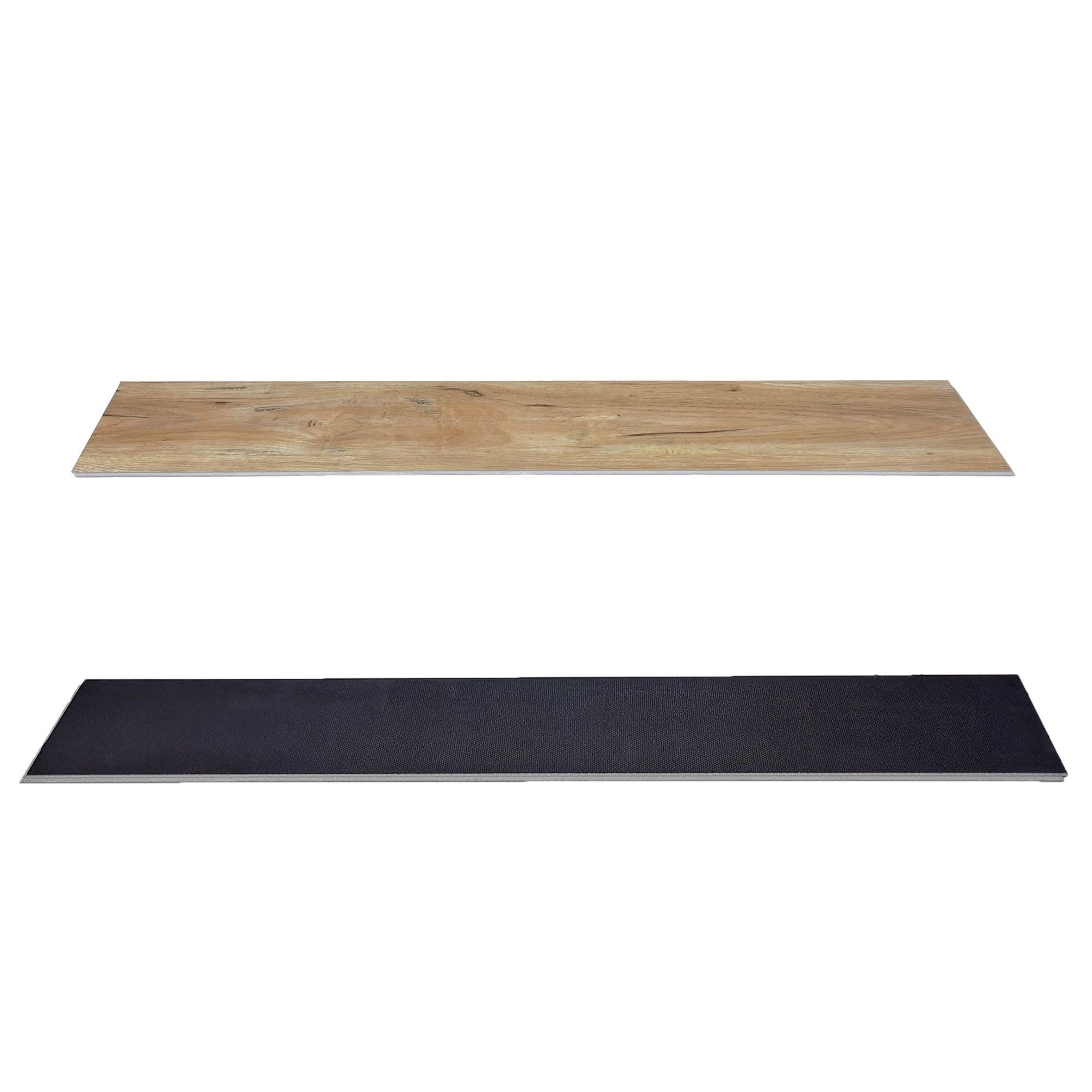 FIXTUREDISPLAYS - Wholesale Wall Tile - 5PK 12 Sq.Ft Interlocking Luxury Vinyl Flooring Tile 48X7.2 Brick of Wood Grain 15970 Vinyl Flooring4