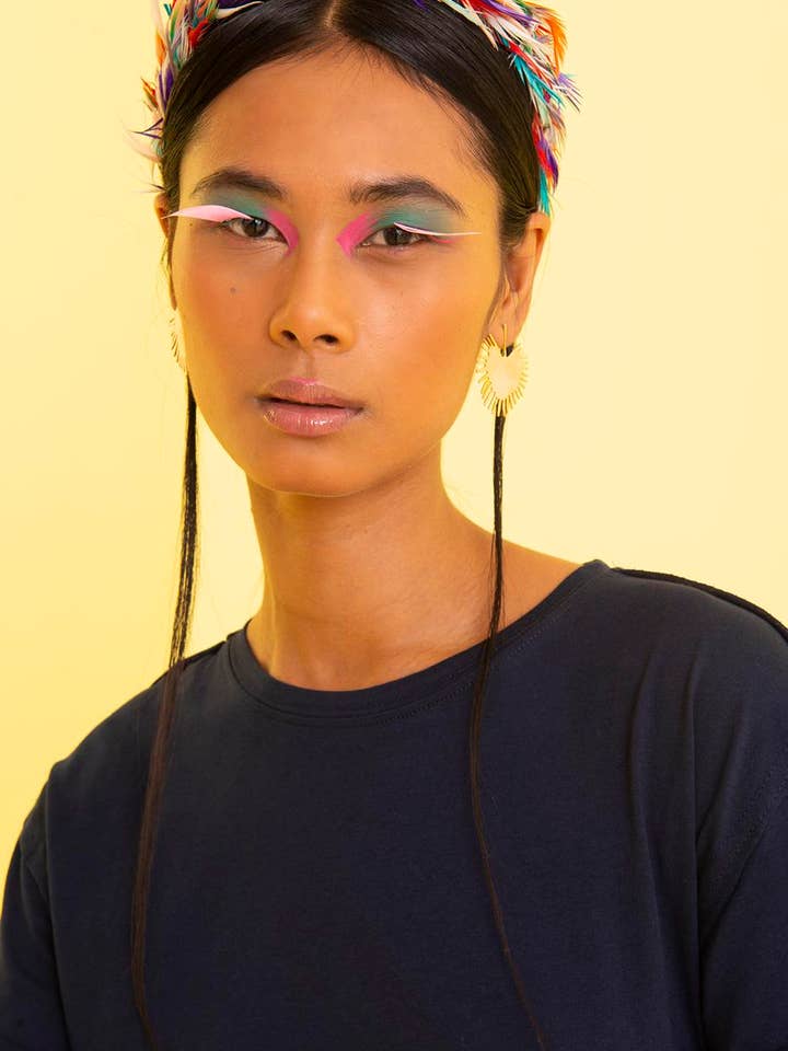 16374-Round Neck Short Sleeve T-Shirt - Navy for wholesale by BSL