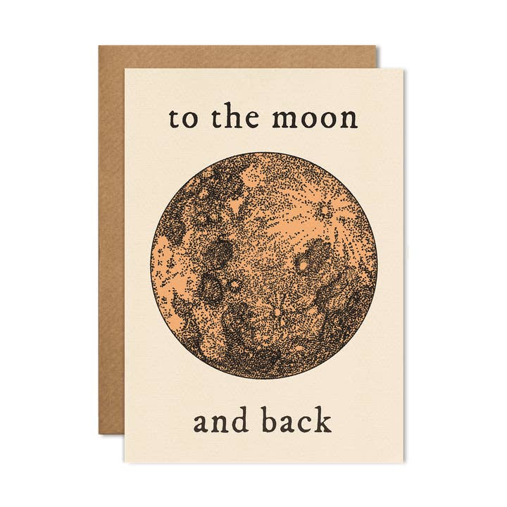 To The Moon And Back Card for wholesale by cai & jo USA