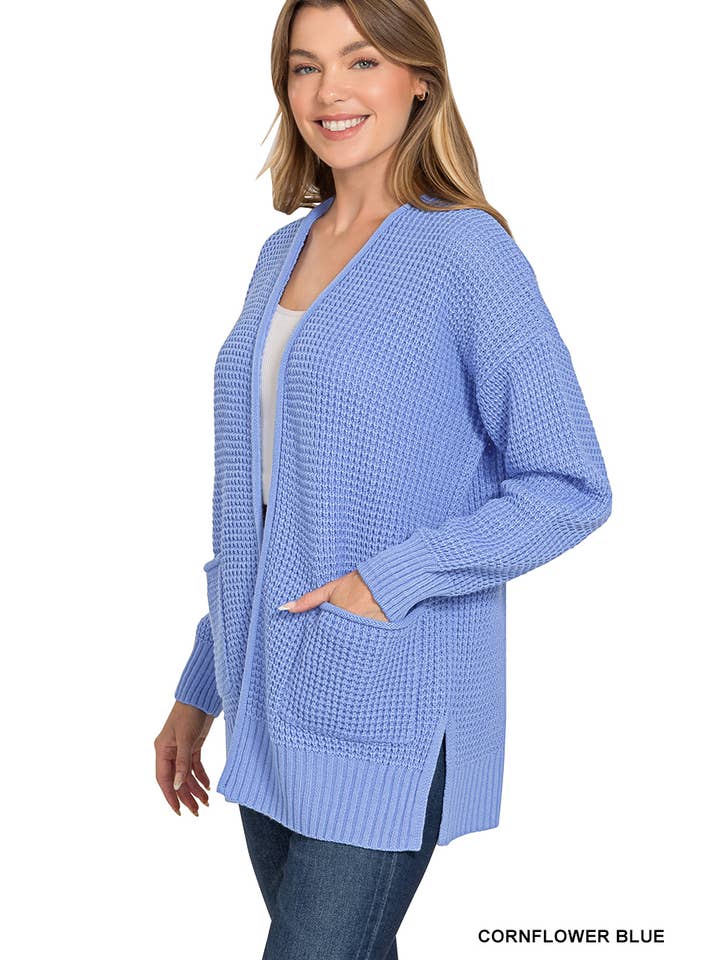 Vanilla Monkey – wholesale Cardigan – Women’s – Low Gauge Waffle Open Cardigan Sweater12