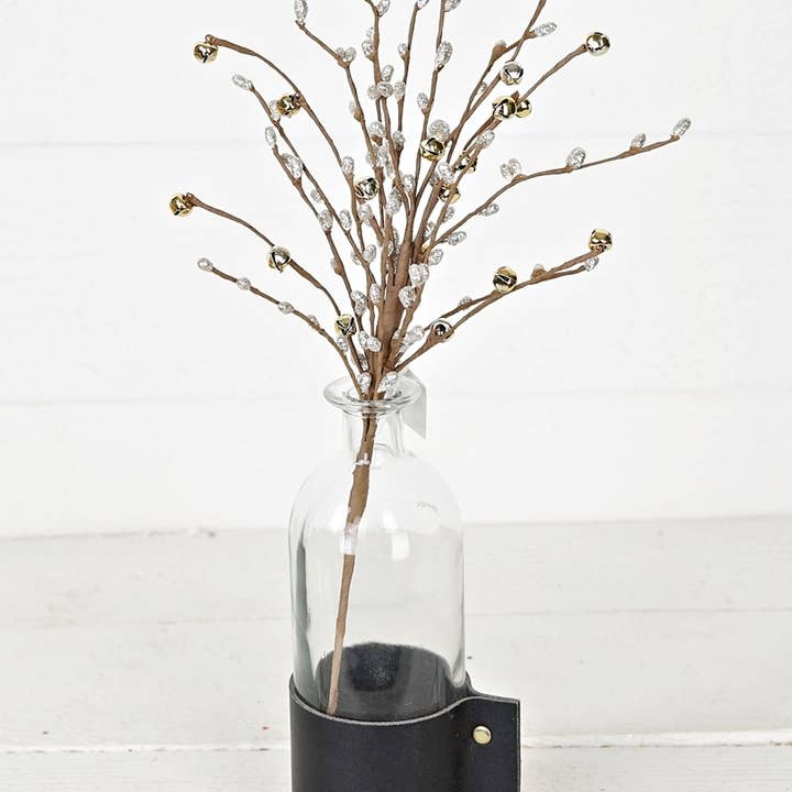 Impressive Enterprises, Inc. - Wholesale Christmas Decoration - ISB71513- 14in Glitter Mini Bells and Pip Spray-Champagne4