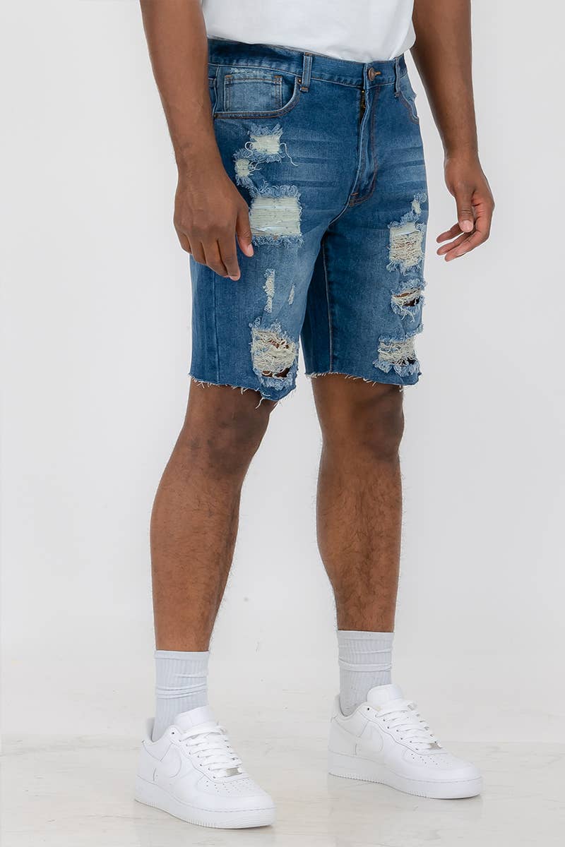 WEIV - Wholesale Shorts - Men's - Mens Distressed Denim Shorts7