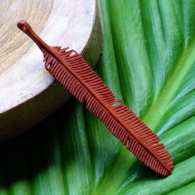 Feather Tribe - Wholesale Spiritual stone/crystal - Small Rosewood Flight Feather0