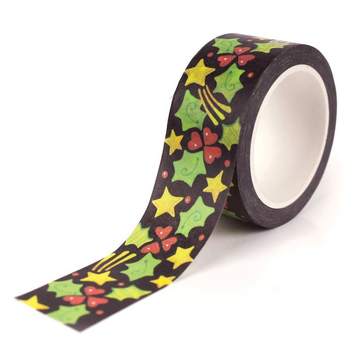 Shooting Stars Holly Black Washi Tape for wholesale by Mary Engelbreit Studios