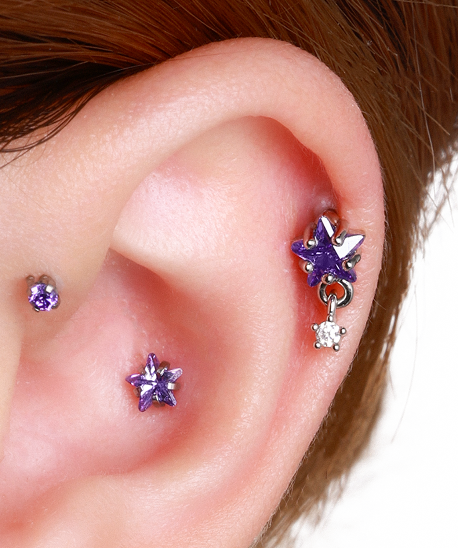 Silver Titanium Zodiac Stars Stud for wholesale on Faire12