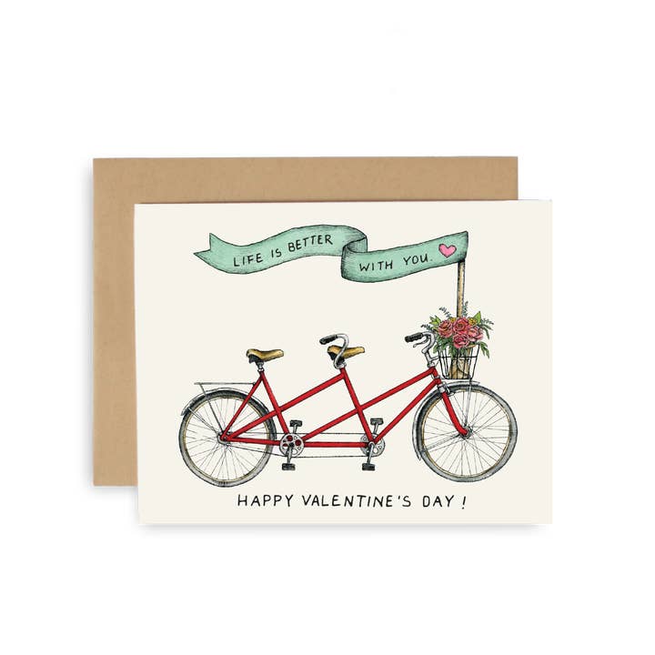 Tandem Ride Card - Single for wholesale by Tram Colwin Studio