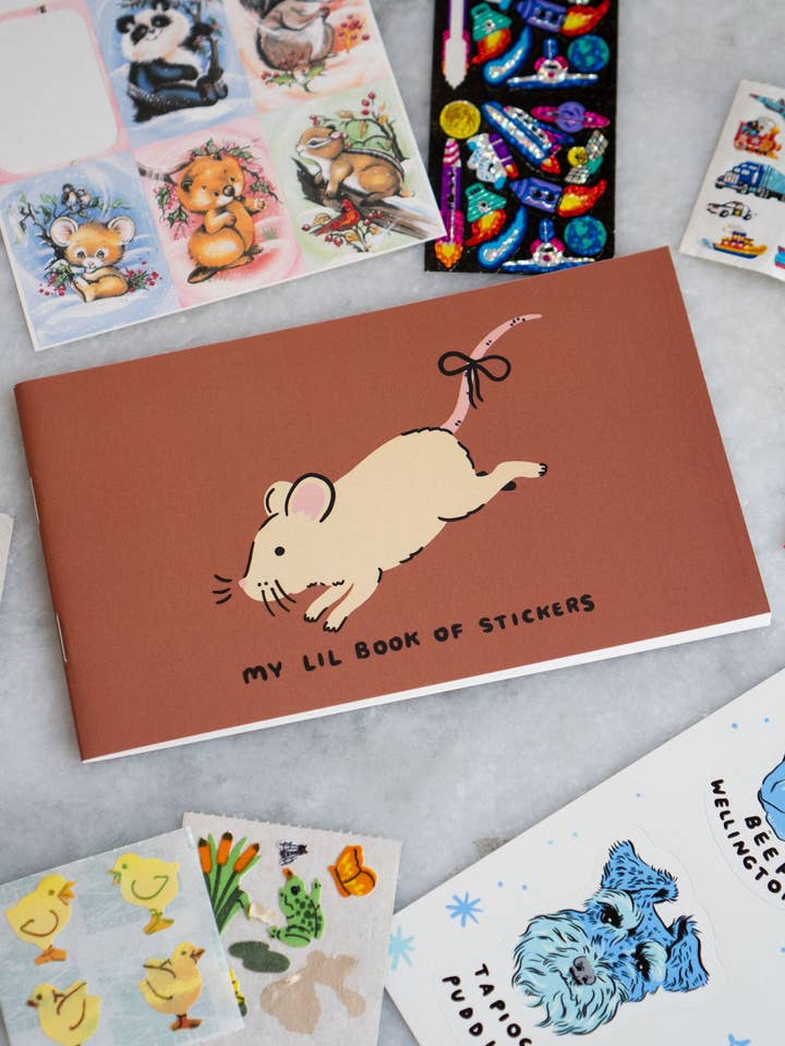 Jumpy Mouse Pocket Sticker Book | Keeper Album for wholesale by Stay Home Club