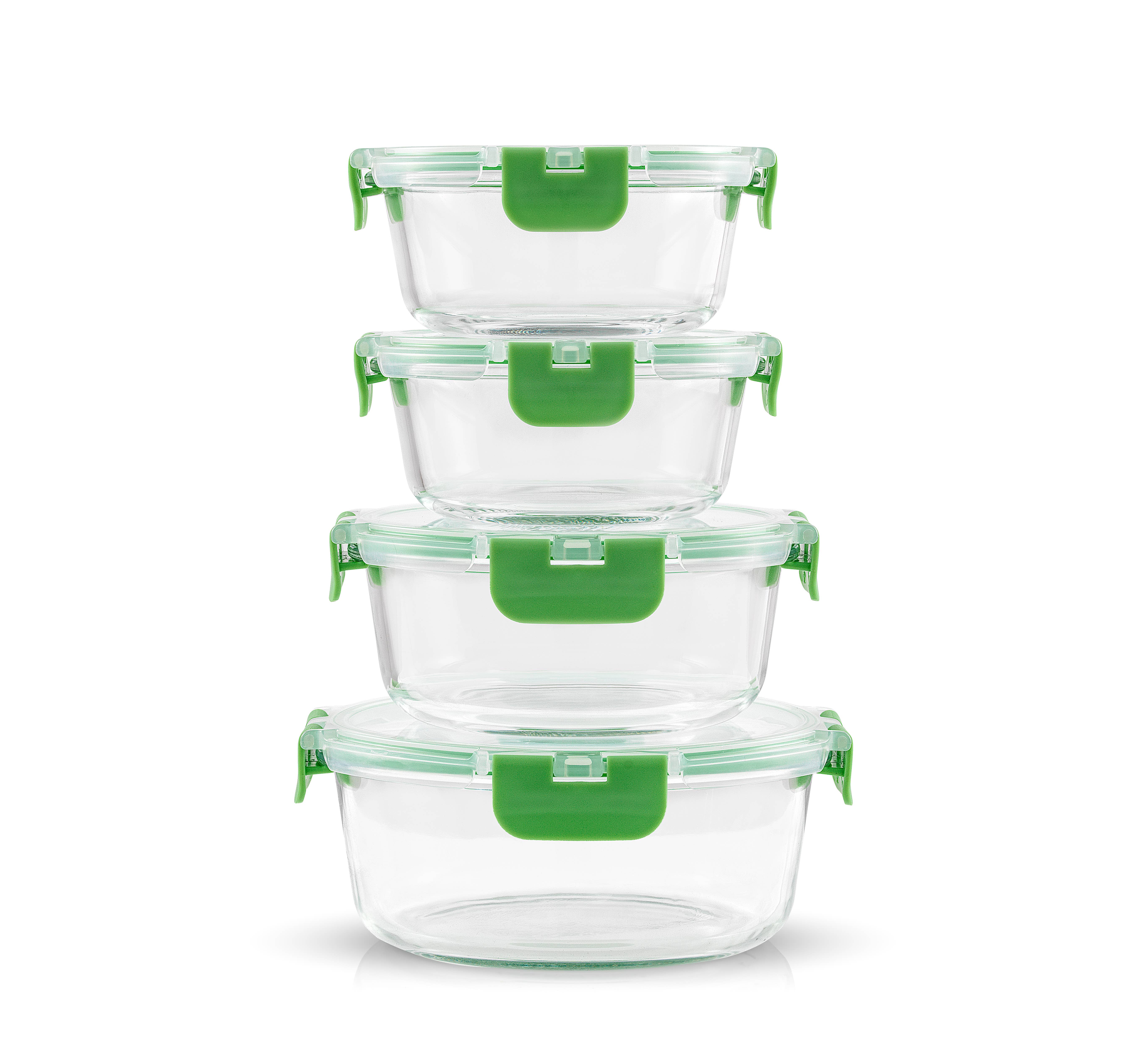 JoyJolt - Wholesale Food Storage Container - JoyFul 12 Glass Storage Containers With Green Leakproof Lids7