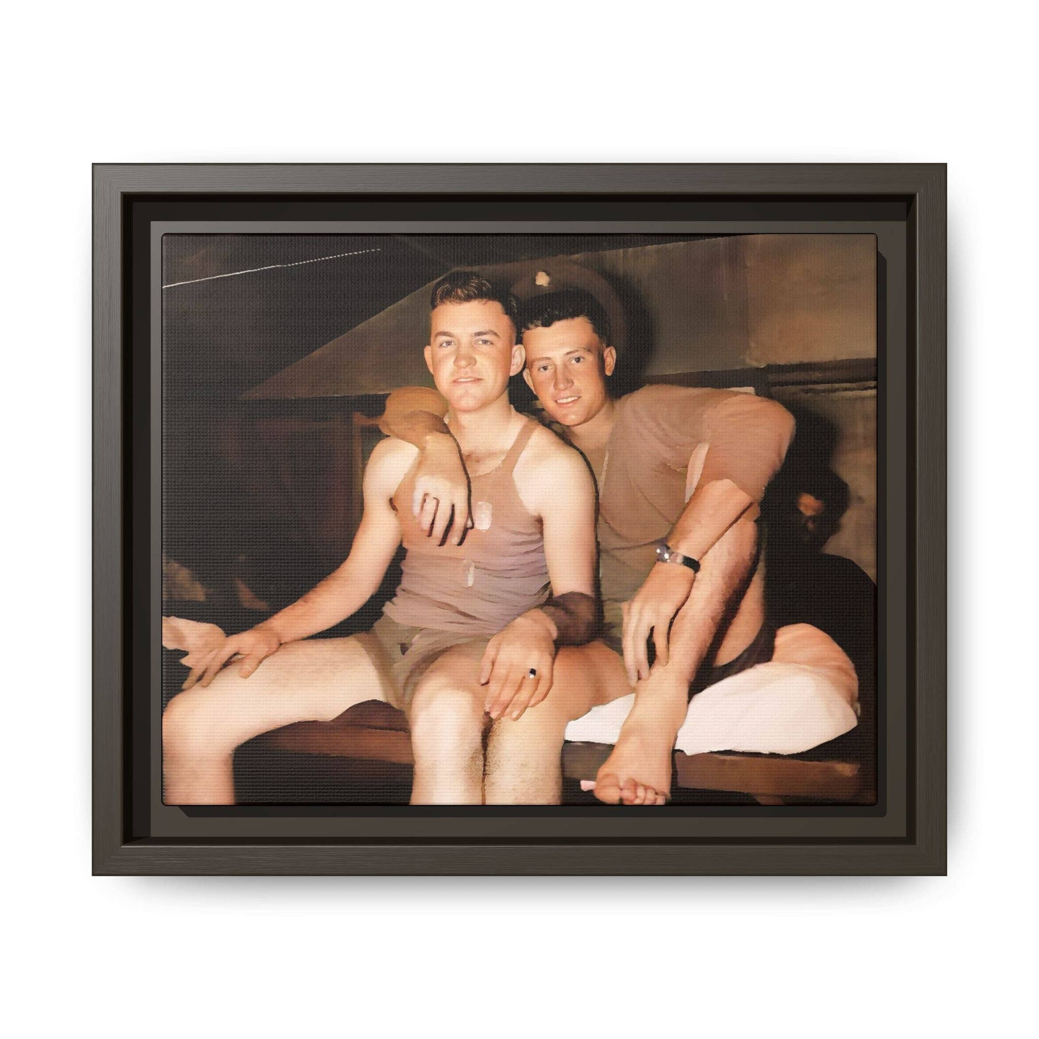 Walt & Pete - Wholesale Photograph - paire 100 | Framed Vintage Photo - Matte Canvas1