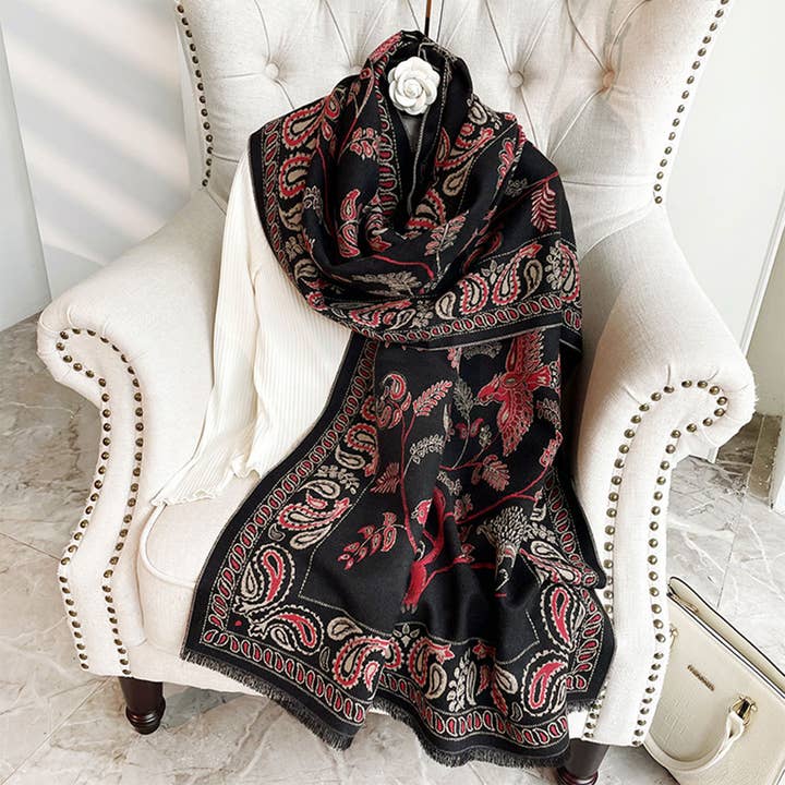 ACCITY - Wholesale Scarf - Women's - Printed Tassel Shawl Blanket Scarf for Office-Fall_CWASC01915