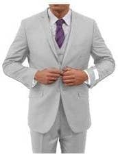 Costume Slim Fit gris clair pour la vente par Alberto Nardoni