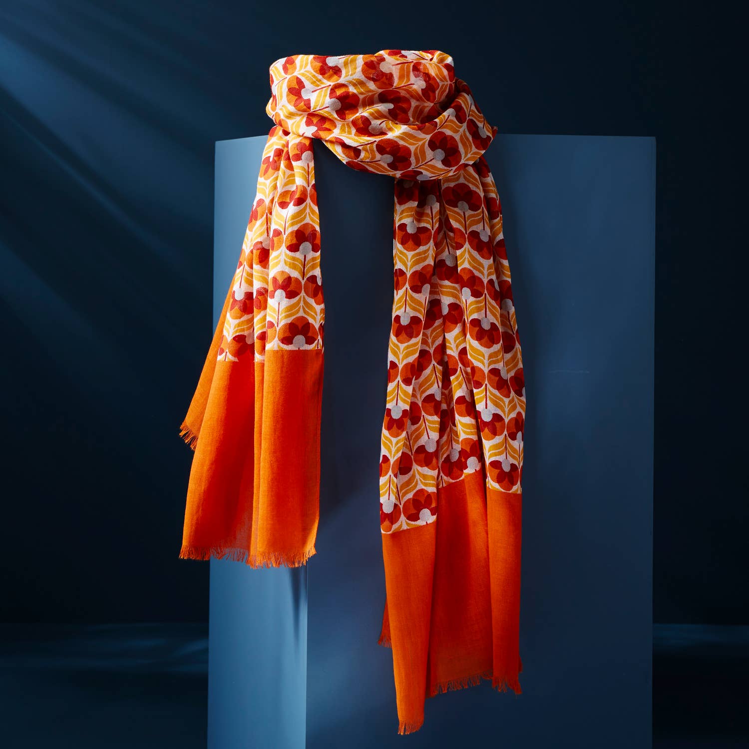 AV08 PARIS - Wholesale Scarf - Unisex - NAMIB MEN'S SCARF – ORGANIC COTTON – ORANGE PRINT1
