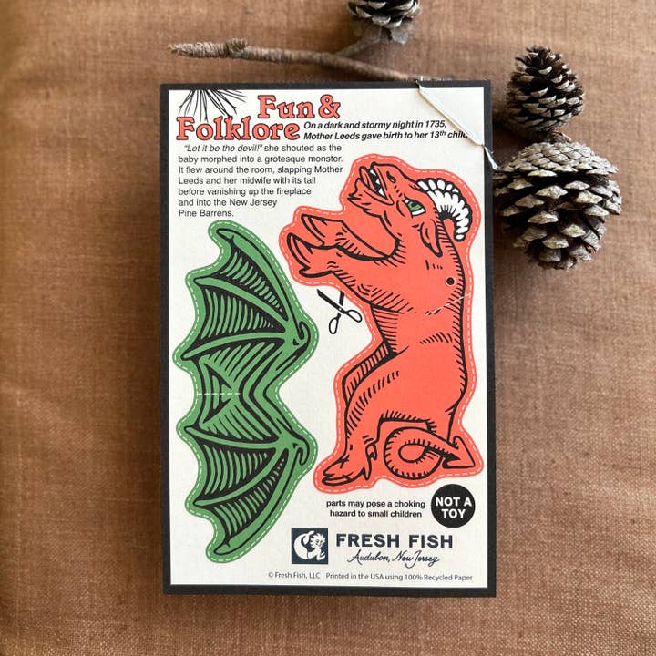 Fresh Fish - Wholesale Mobile - Jersey Devil cut-out card stock hanging mobile with string1