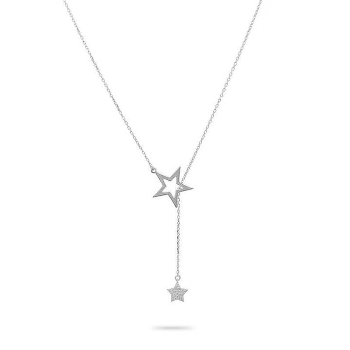 Double Star Lariat Necklace for wholesale by Gold Trip