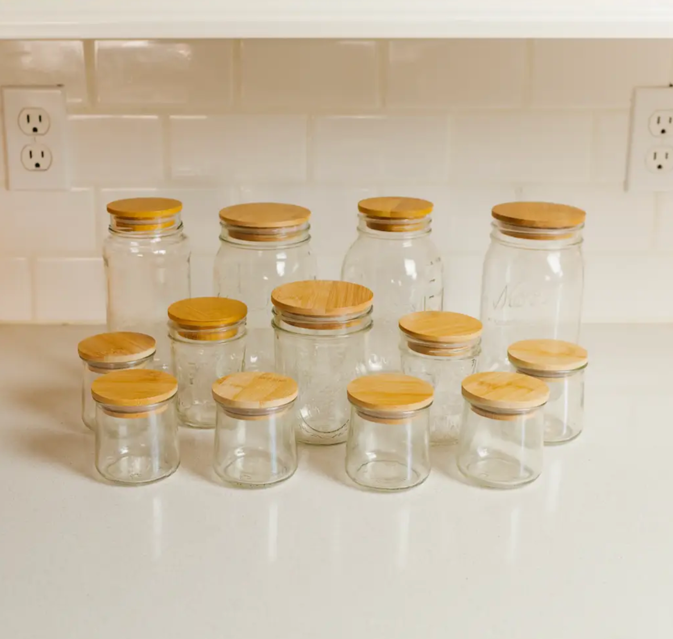 Bamboo Switch - Wholesale Food Storage Container - Bamboo Mason Jar Lid | Standard Mouth | Stocking Stuffer3