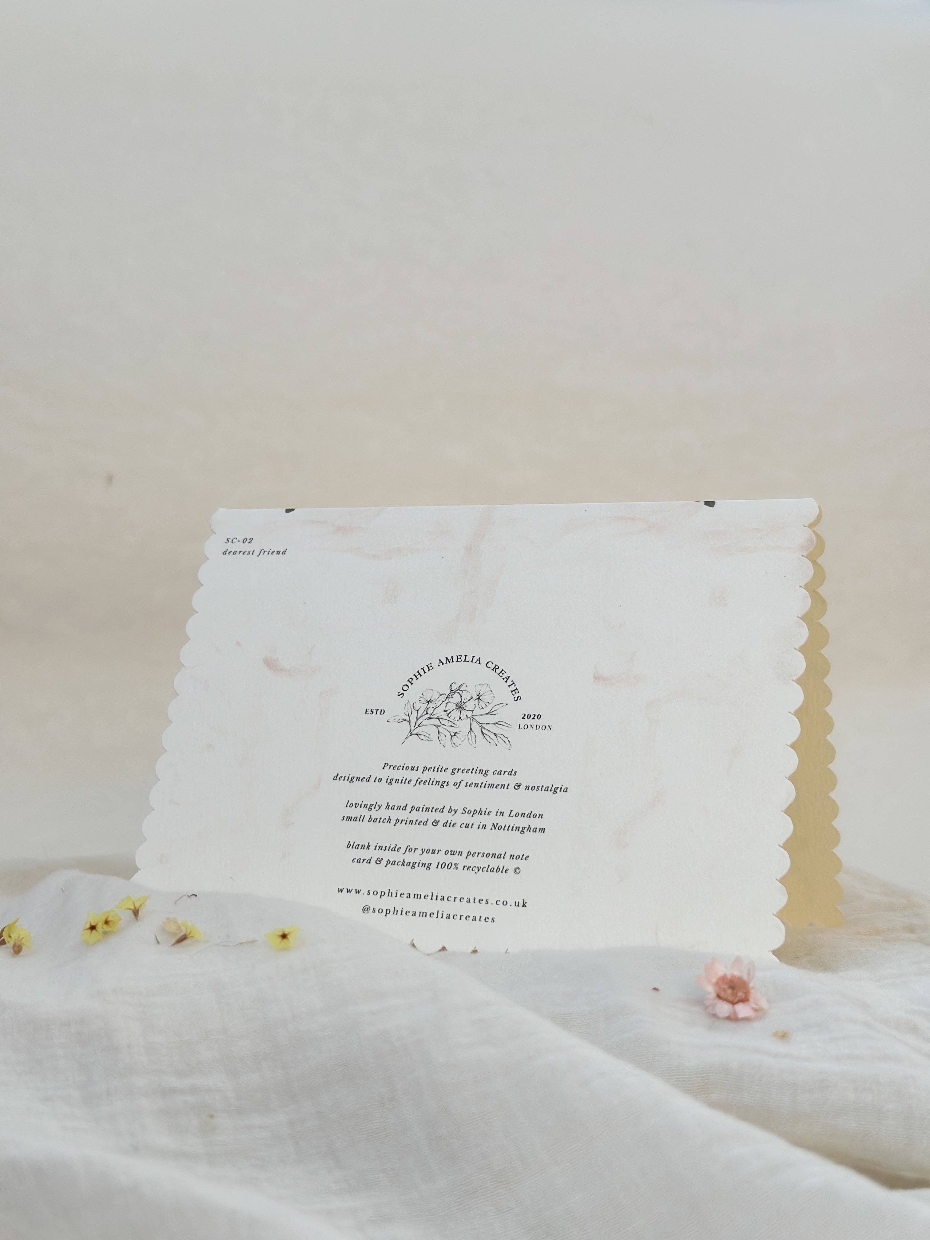 Sophie Amelia Creates – Engroshandel Venskabskort – Kære ven - kort med bølget kant2