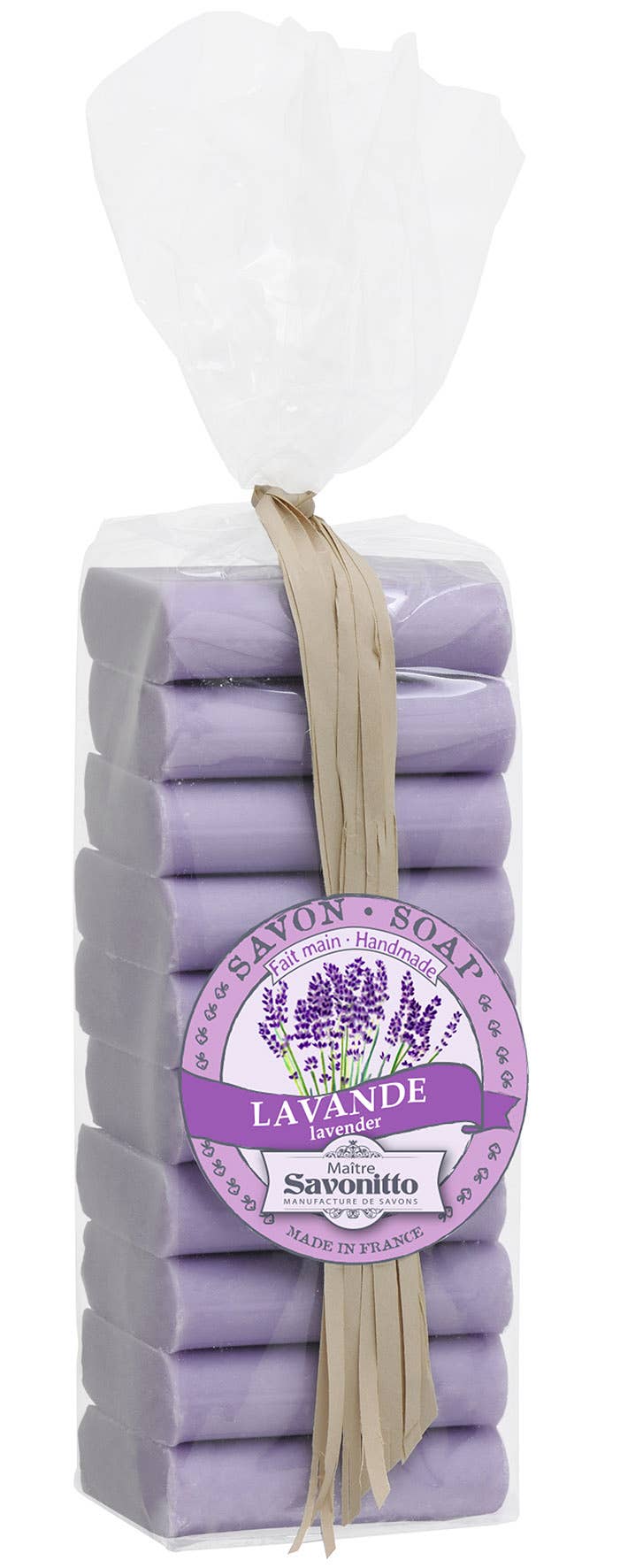 MAITRE SAVONITTO - Vente Pains de savon - Sachet De 10 Savons 24g Lavande Exfoliant1