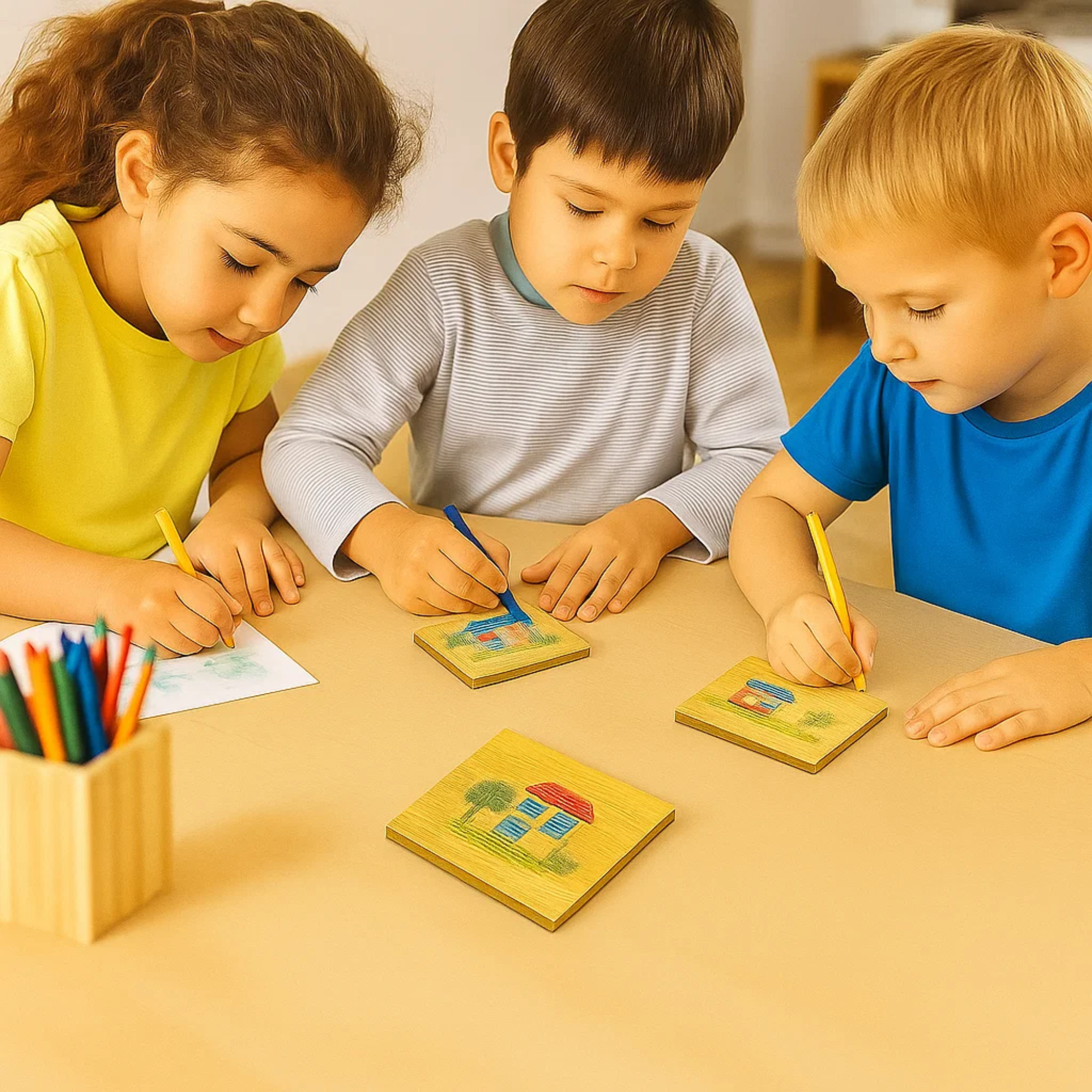 INVISION - Wholesale Coasters - 72pc Bulk 4" Bamboo Coasters – Blank for Custom Engraving14