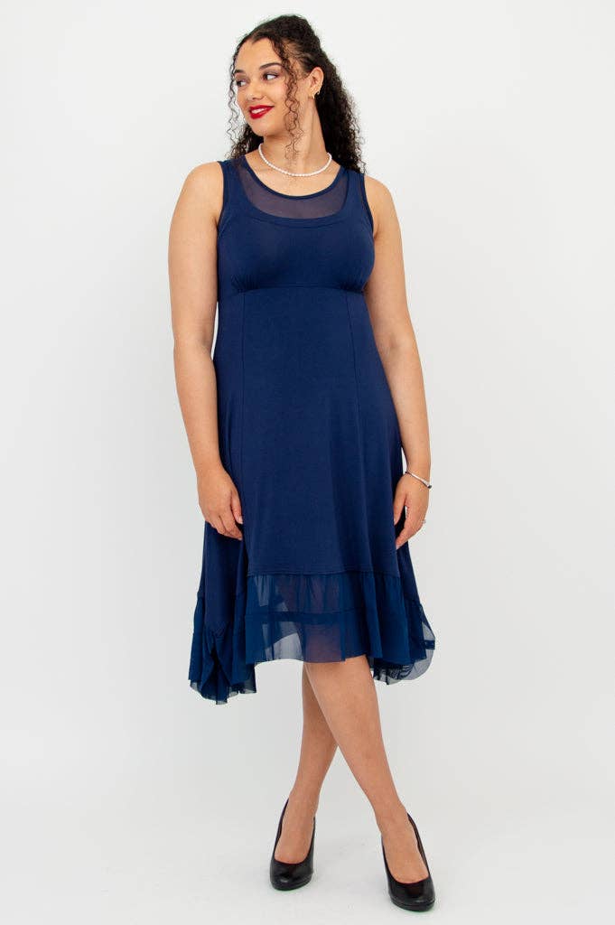 Blue Sky Clothing Co LLC - Wholesale Dress - Women's - Danube Dress, Indigo, Bamboo1