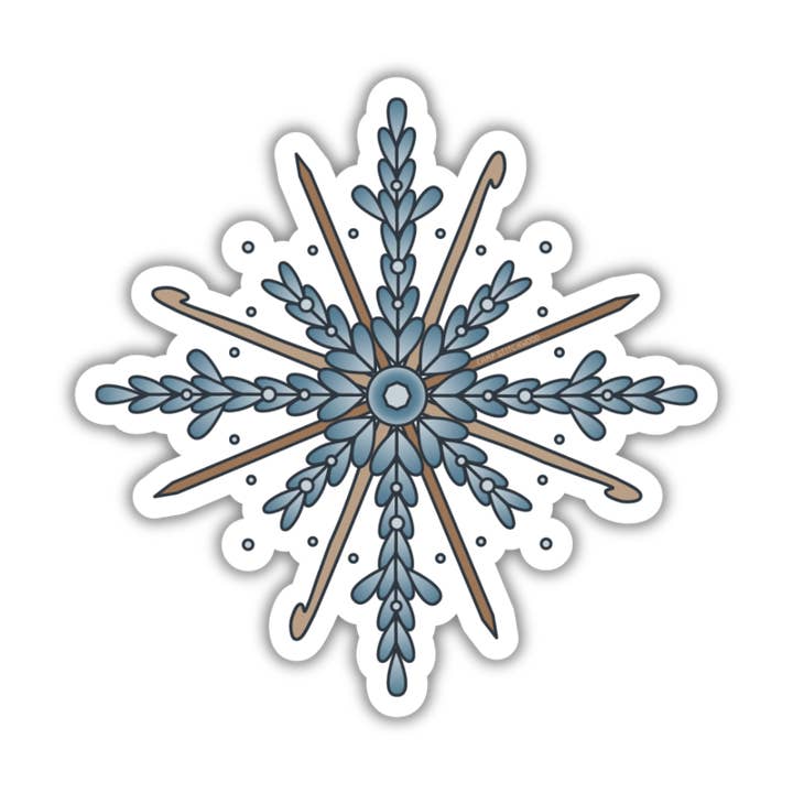 Snowflake Sticker for wholesale by Camp Stitchwood