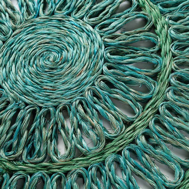 Joanna Buchanan - Wholesale Placemat - Loopy straw placemat, emerald, set of four1