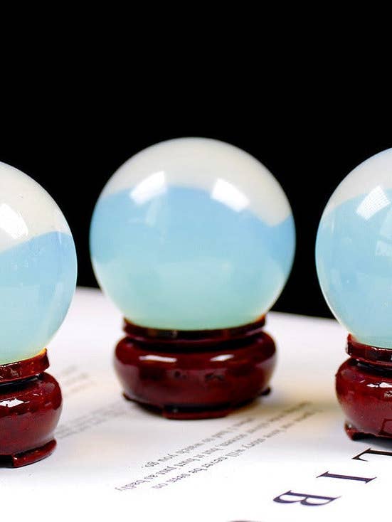 Luminous Opalite Sphere | Iridescent Moonstone-Inspired Healing Orb for wholesale by Moon Rituals