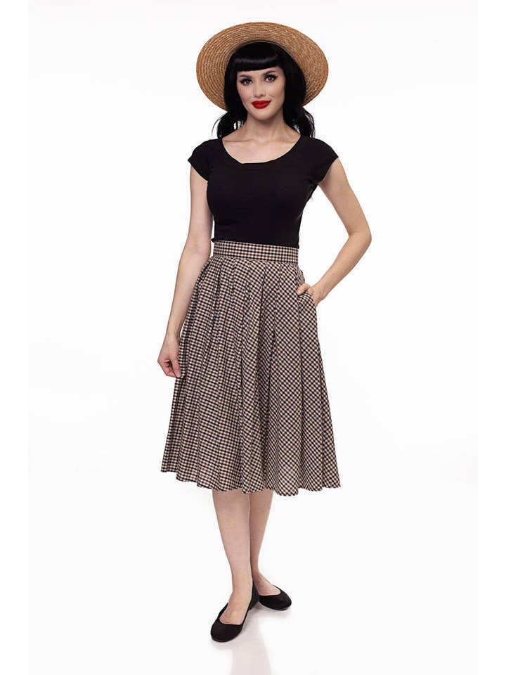 Retrolicious - Vendita all'ingrosso Top in maglia - Donna - Top retrò nero con scollo a barca3