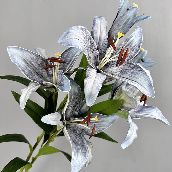 Angel Isabella - Wholesale Artificial flowers - 34.5"-Elegant 9" Large Bloom Lily-3 Flowers per stem