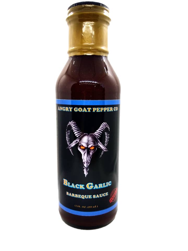 Angry Goat Pepper Co - Black Garlic BBQ Sauce for wholesale by Parker Family Foods, LLC