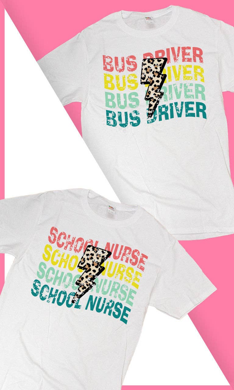 Sugar Stitch - Vente T-shirt sérigraphié – femme - T-shirt scolaire à motif léopard Lightning Bolt7