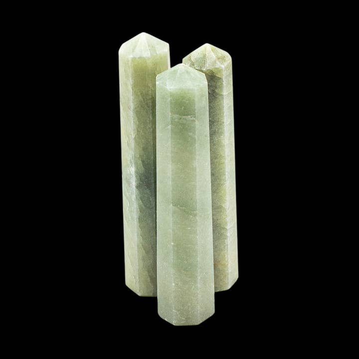 Green Aventurine Tower Obelisk 8 Sided for wholesale by Quasar Gems USA