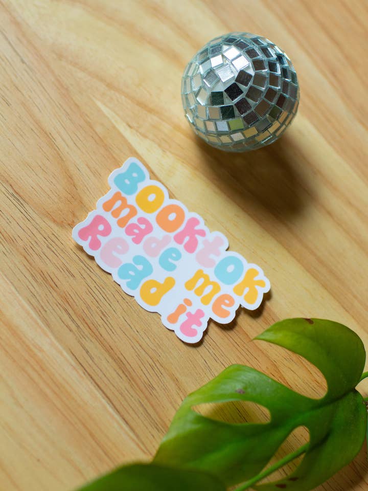 Booktok made me Read it Sticker for wholesale by Palm Creative
