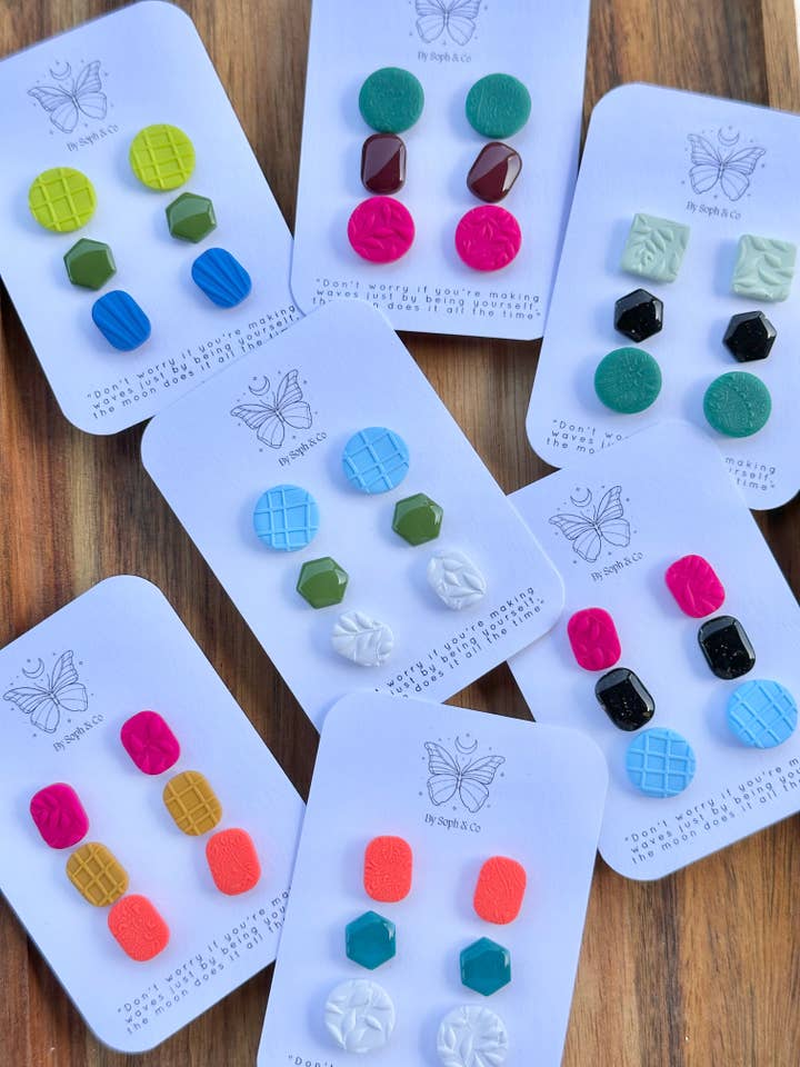 Multi Stud Packs (more colors) for wholesale by By Soph & Co.