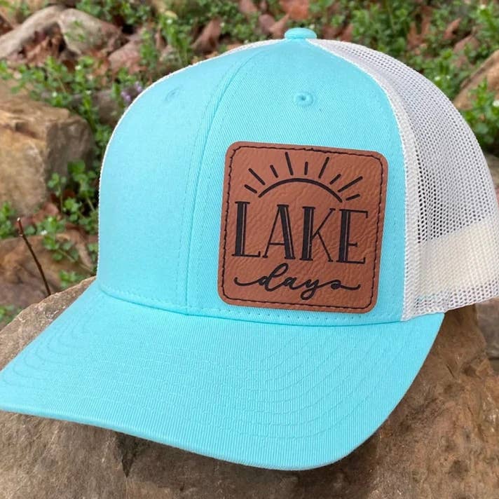 Lake Life Leatherette Hat patch hat for wholesale by Faith'sVarietyShop